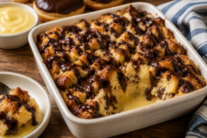 How to Make Boston Cream Donut Bread Pudding at Home
