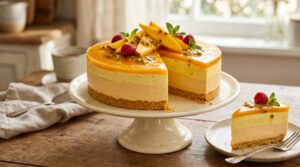The Best Passionfruit Mango Mousse Cake (Easy Recipe)